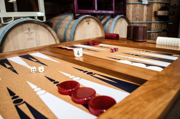 Newport Master Backgammon Table Upclose Showing Cork Material